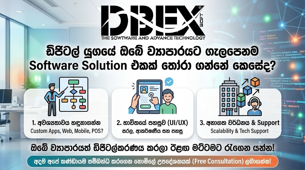 ඩිජිටල් යුගයේ ඔබේ ව්‍යාපාරයට ගැලපෙනම Software Solution එකක් තෝරා ගන්නේ කෙසේද?